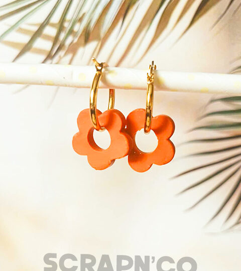 Créoles "Claudine" terracotta