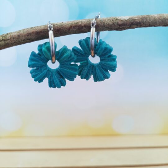 Pampilles Fleurs turquoise