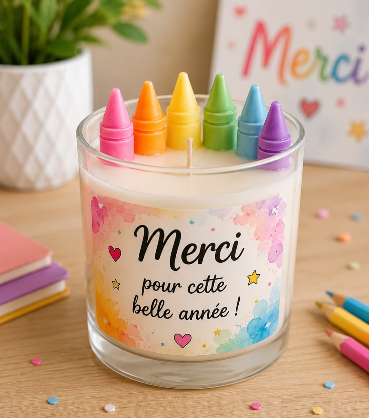 Bougie "Merci pour cette année"